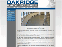 Tablet Screenshot of oakridgeindustries.com